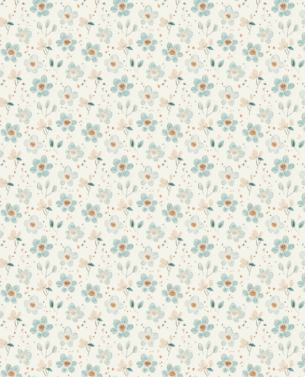 Pantoufles à velcro - Fleur de campagne